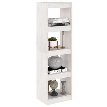 vidaXL Bücherregal Raumteiler Weiß 40x30x135,5 cm Massivholz Kiefer