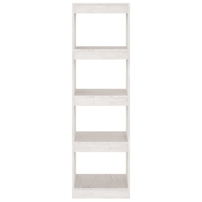 vidaXL Bücherregal Raumteiler Weiß 40x30x135,5 cm Massivholz Kiefer