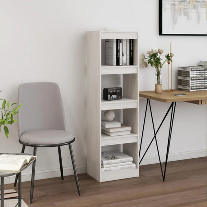 vidaXL Bücherregal Raumteiler Weiß 40x30x135,5 cm Massivholz Kiefer