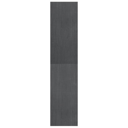 vidaXL Bücherregal Raumteiler Grau 40x30x135,5 cm Massivholz Kiefer
