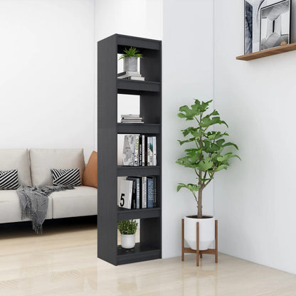 vidaXL Bücherregal/Raumteiler Grau 40x30x167,5 cm Massivholz Kiefer