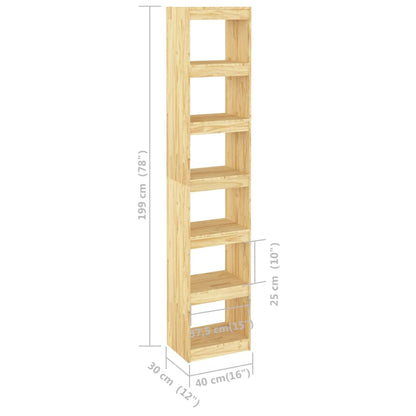 vidaXL Bibliothèque/Séparateur de pièce 40x30x199 cm Bois de pin massif