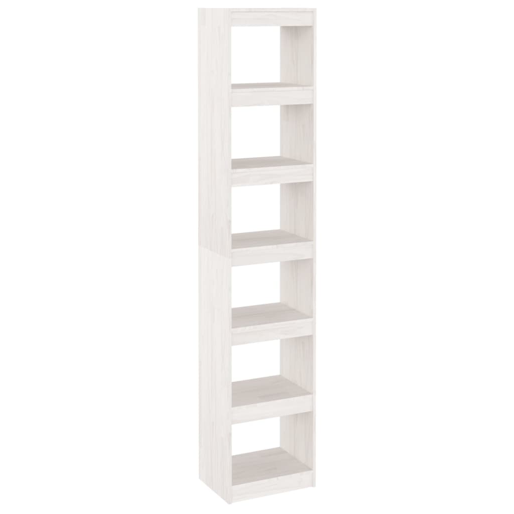 vidaXL Bibliothèque/Séparateur de pièce Blanc 40x30x199 cm Bois de pin massif