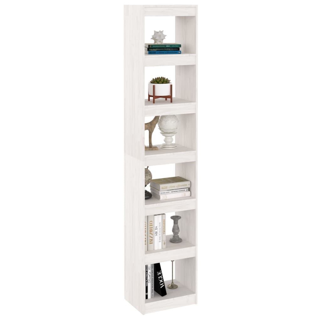 vidaXL Bibliothèque/Séparateur de pièce Blanc 40x30x199 cm Bois de pin massif