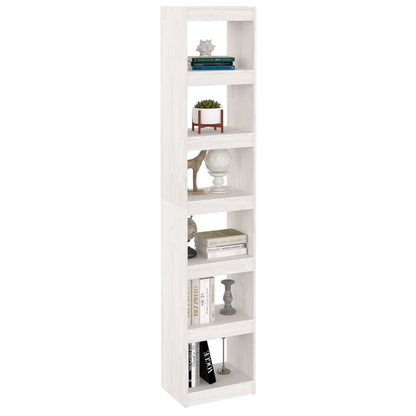 vidaXL Bibliothèque/Séparateur de pièce Blanc 40x30x199 cm Bois de pin massif