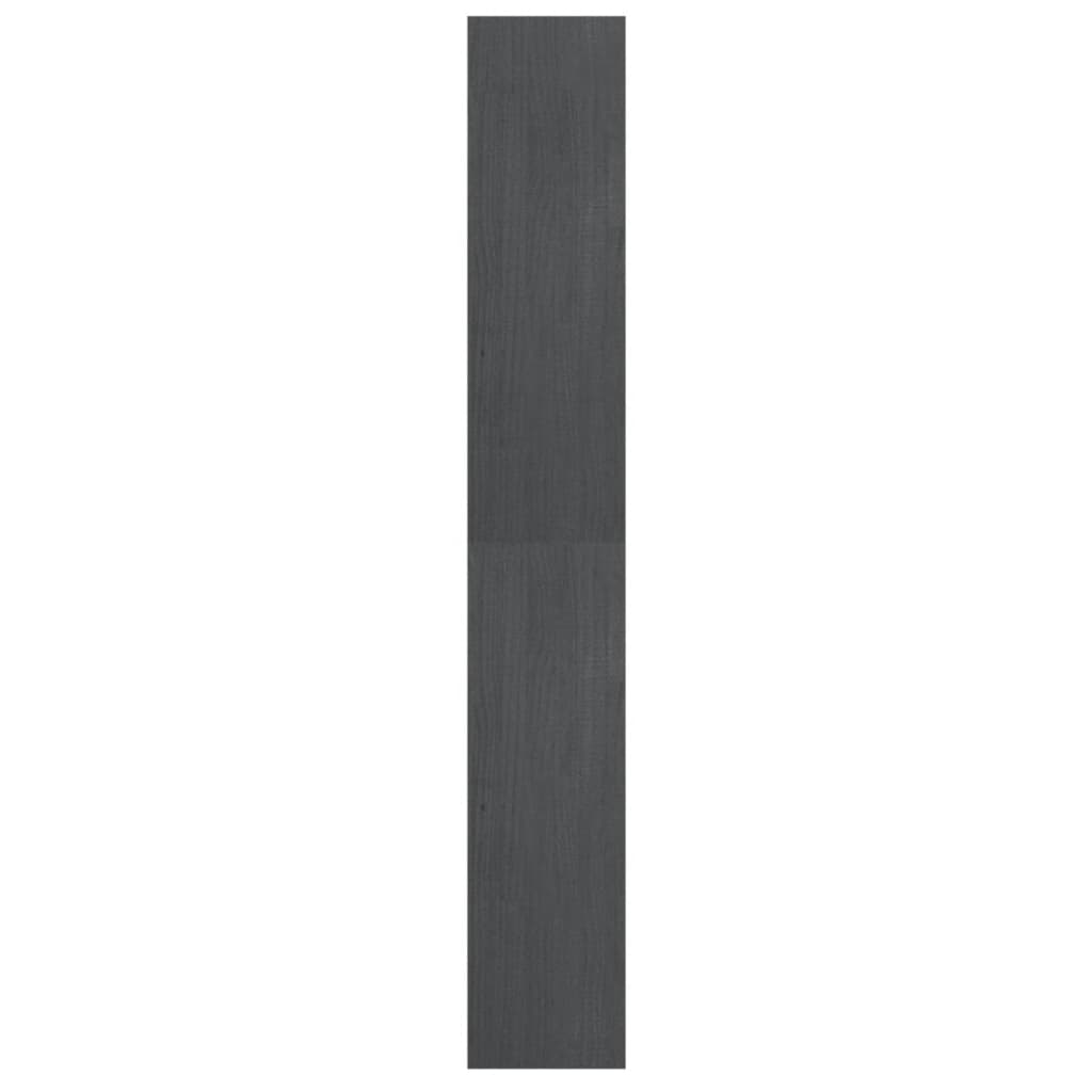 vidaXL Bücherregal/Raumteiler Grau 40x30x199 cm Massivholz Kiefer