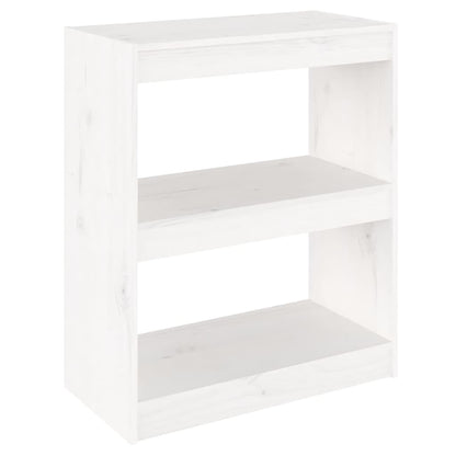 vidaXL Bibliothèque/Meuble de séparation Blanc 60x30x71,5 cm Bois de pin massif