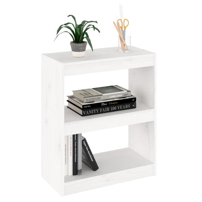 vidaXL Bibliothèque/Meuble de séparation Blanc 60x30x71,5 cm Bois de pin massif