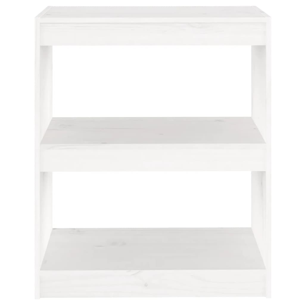 vidaXL Bibliothèque/Meuble de séparation Blanc 60x30x71,5 cm Bois de pin massif