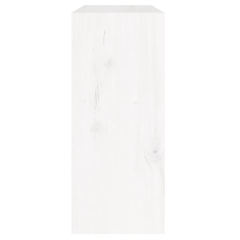 vidaXL Bibliothèque/Meuble de séparation Blanc 60x30x71,5 cm Bois de pin massif