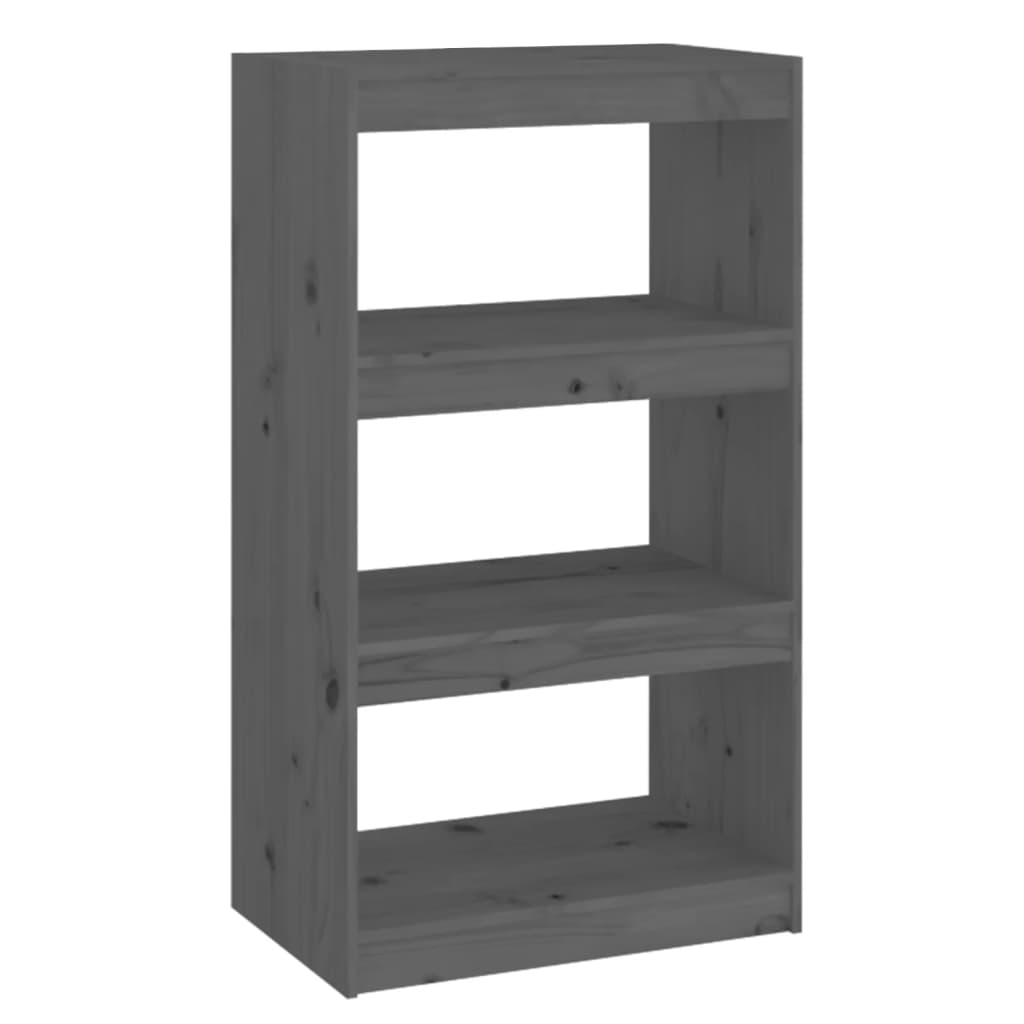 vidaXL Étagère/Séparateur de pièce Gris 60x30x103,5 cm Bois de pin massif