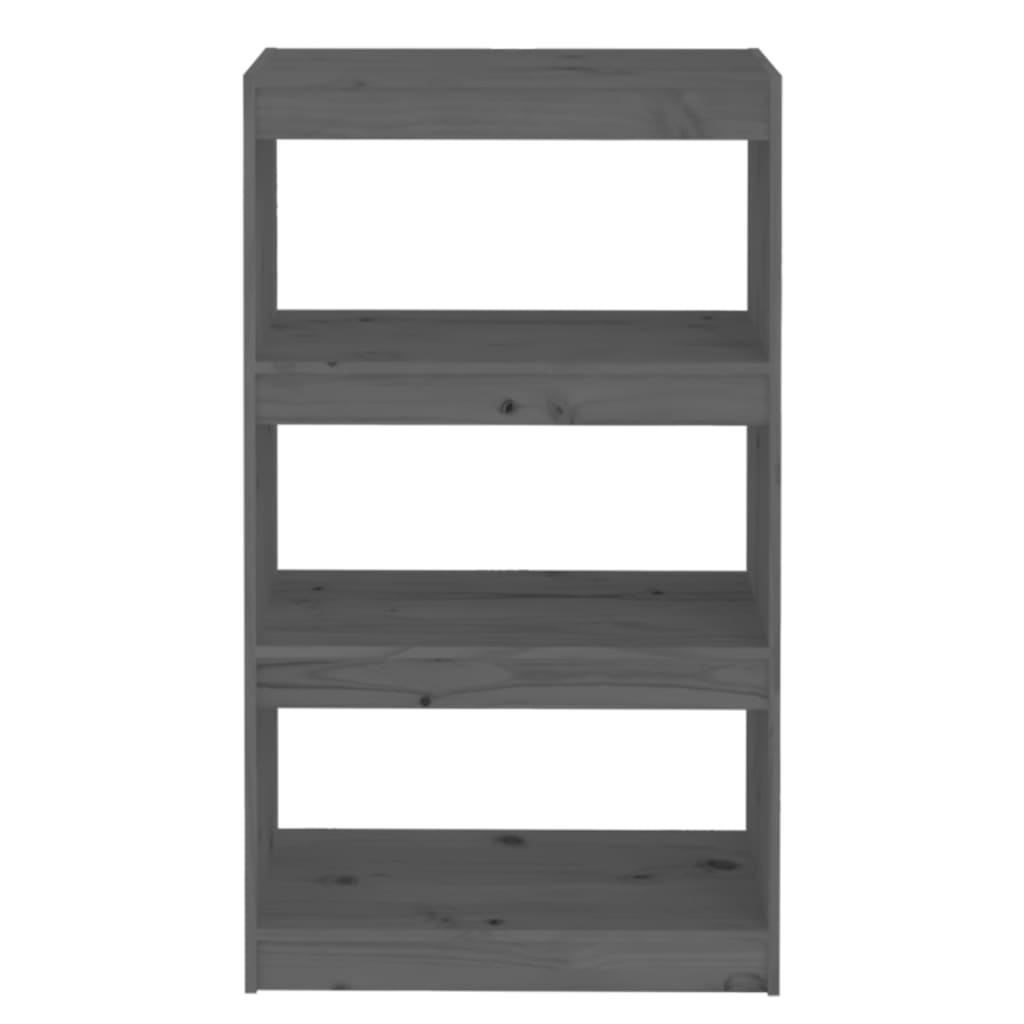 vidaXL Étagère/Séparateur de pièce Gris 60x30x103,5 cm Bois de pin massif