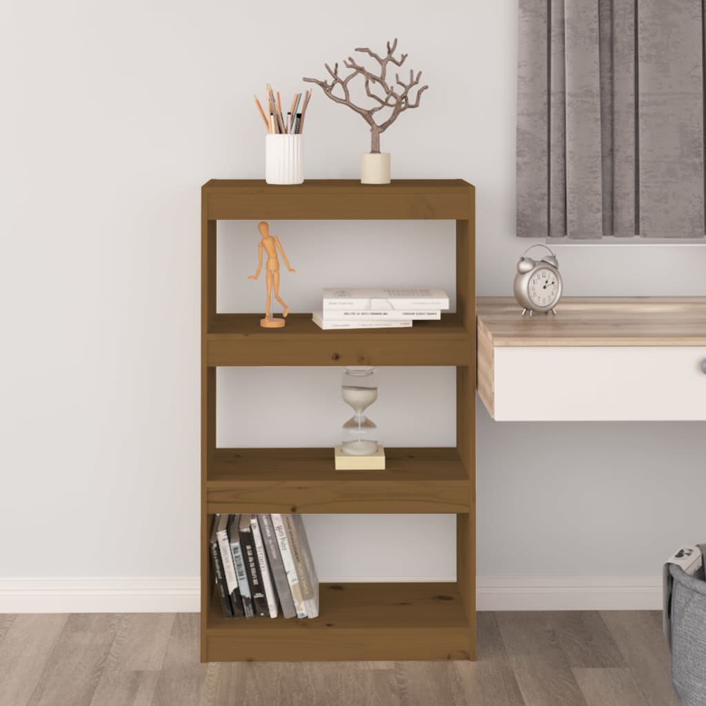 vidaXL Étagère/Séparateur de pièce marron miel 60x30x103,5 cm Bois de pin
