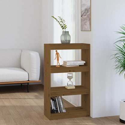 vidaXL Étagère/Séparateur de pièce marron miel 60x30x103,5 cm Bois de pin