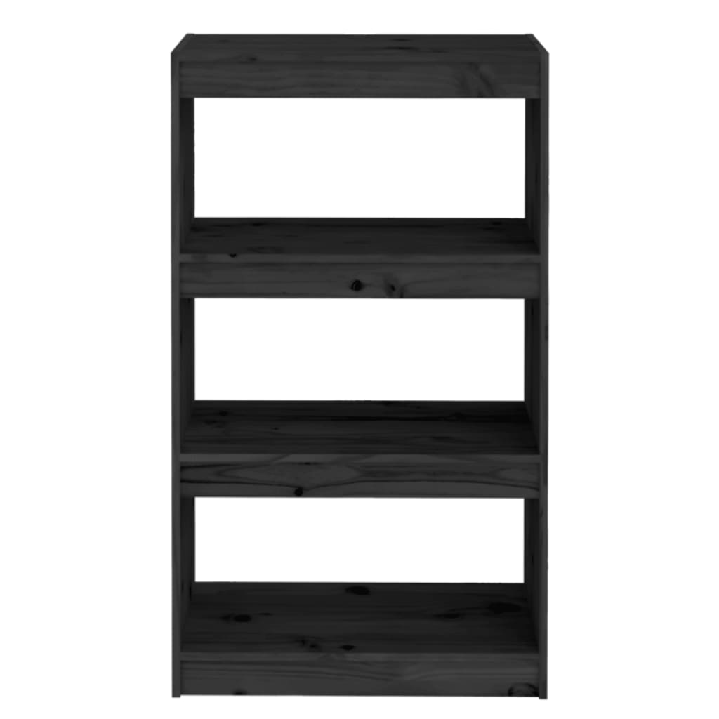 vidaXL Étagère/Séparateur de pièce noir 60x30x103,5 cm en pin massif