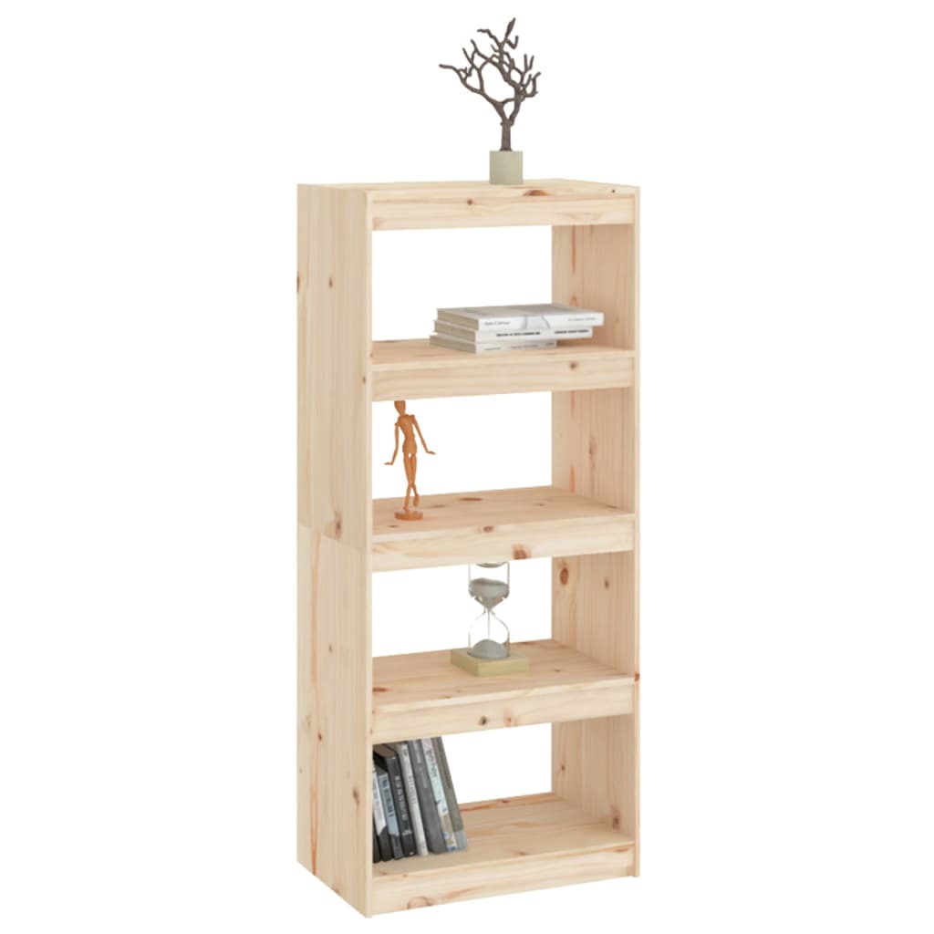 vidaXL Bücherregal/Raumteiler 60x30x135,5 cm Massivholz Kiefer