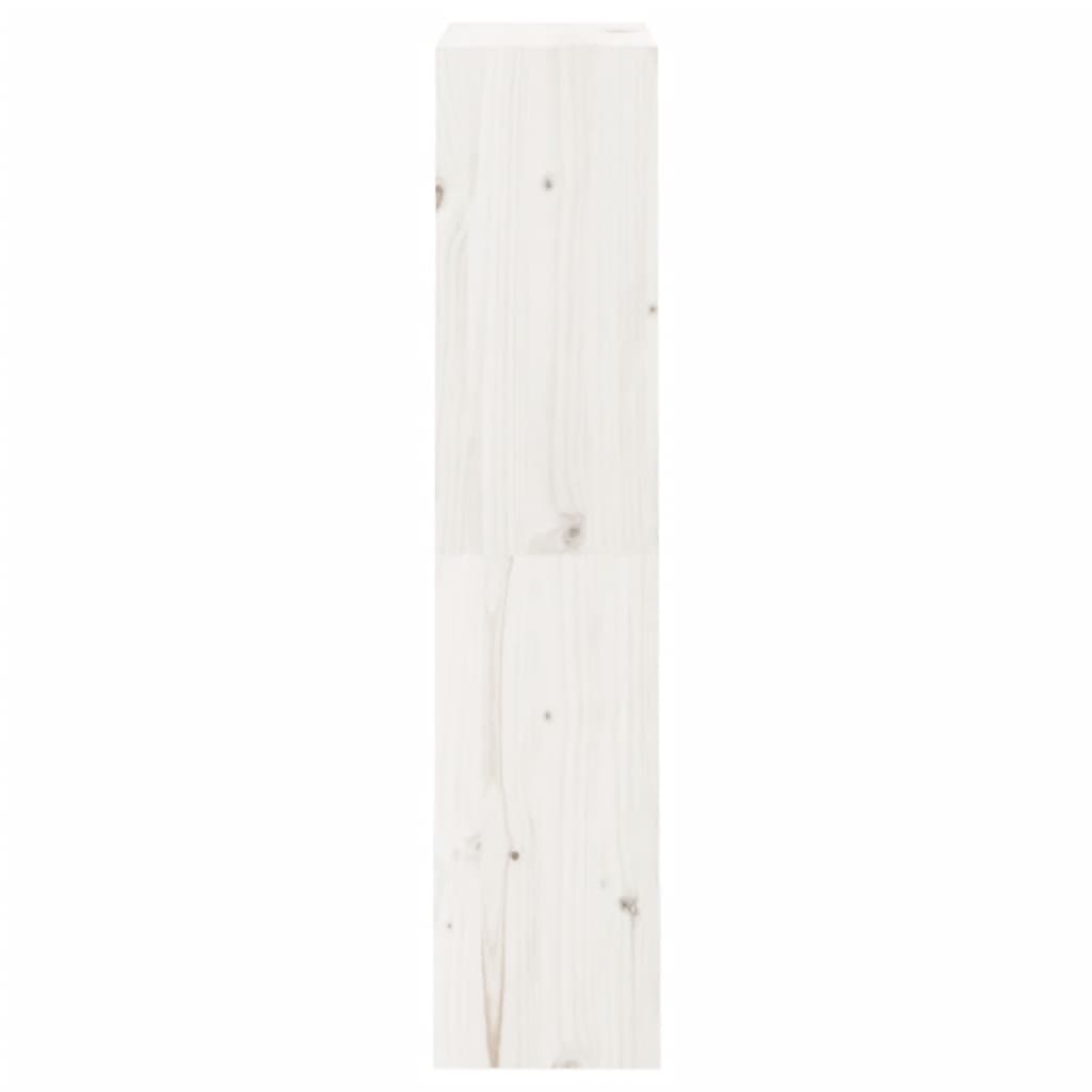 vidaXL Bücherregal/Raumteiler Weiß 60x30x135,5 cm Massivholz Kiefer