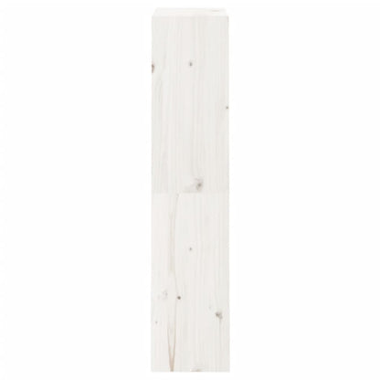 vidaXL Bücherregal/Raumteiler Weiß 60x30x135,5 cm Massivholz Kiefer
