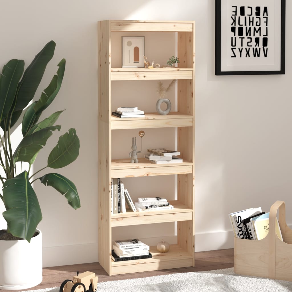 vidaXL Bücherregal/Raumteiler 60x30x167,5 cm Massivholz Kiefer