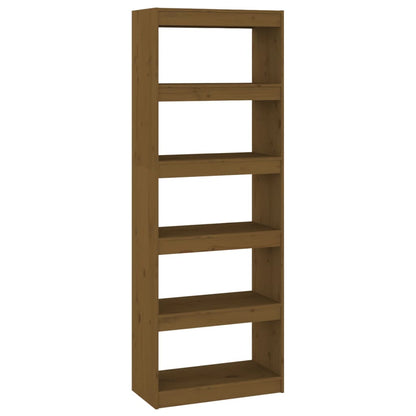 vidaXL Bücherregal/Raumteiler Honigbraun 60x30x167,5 cm Kiefernholz