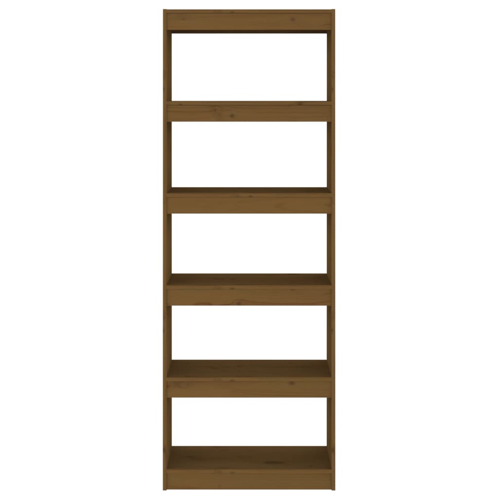 vidaXL Bücherregal/Raumteiler Honigbraun 60x30x167,5 cm Kiefernholz