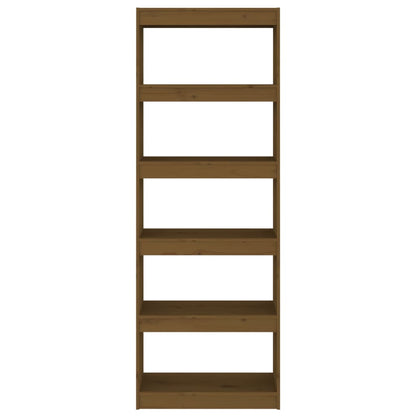 vidaXL Bücherregal/Raumteiler Honigbraun 60x30x167,5 cm Kiefernholz