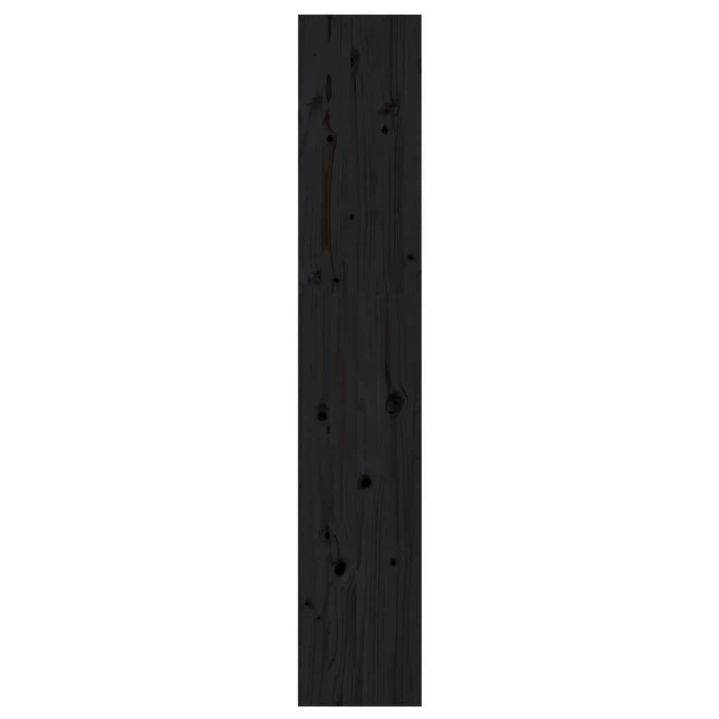 vidaXL Bücherregal/Raumteiler Schwarz 60x30x167,5 cm Massivholz Kiefer