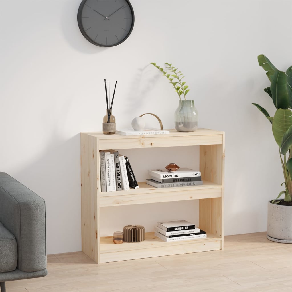 vidaXL Bücherregal/Raumteiler 80x30x71,5 cm Massivholz Kiefer