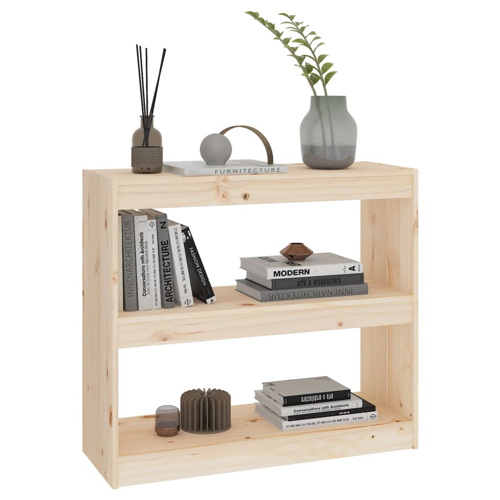 vidaXL Bücherregal/Raumteiler 80x30x71,5 cm Massivholz Kiefer