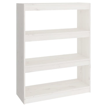 vidaXL Bibliothèque/Séparateur de pièce Blanc 80x30x103,5 cm Bois de pin massif