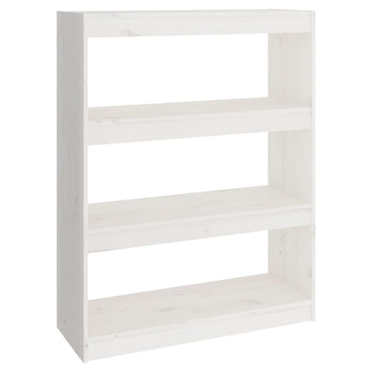 vidaXL Bibliothèque/Séparateur de pièce Blanc 80x30x103,5 cm Bois de pin massif