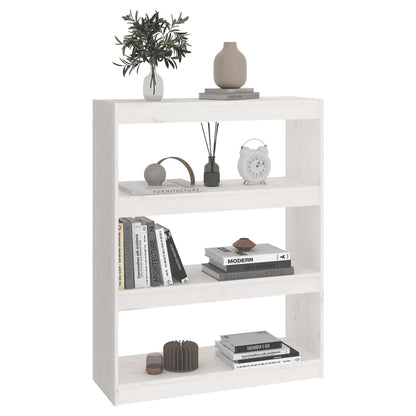 vidaXL Bibliothèque/Séparateur de pièce Blanc 80x30x103,5 cm Bois de pin massif