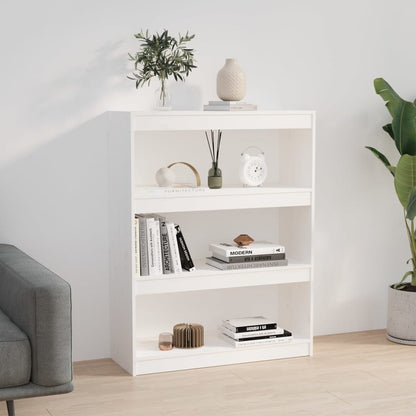 vidaXL Bibliothèque/Séparateur de pièce Blanc 80x30x103,5 cm Bois de pin massif