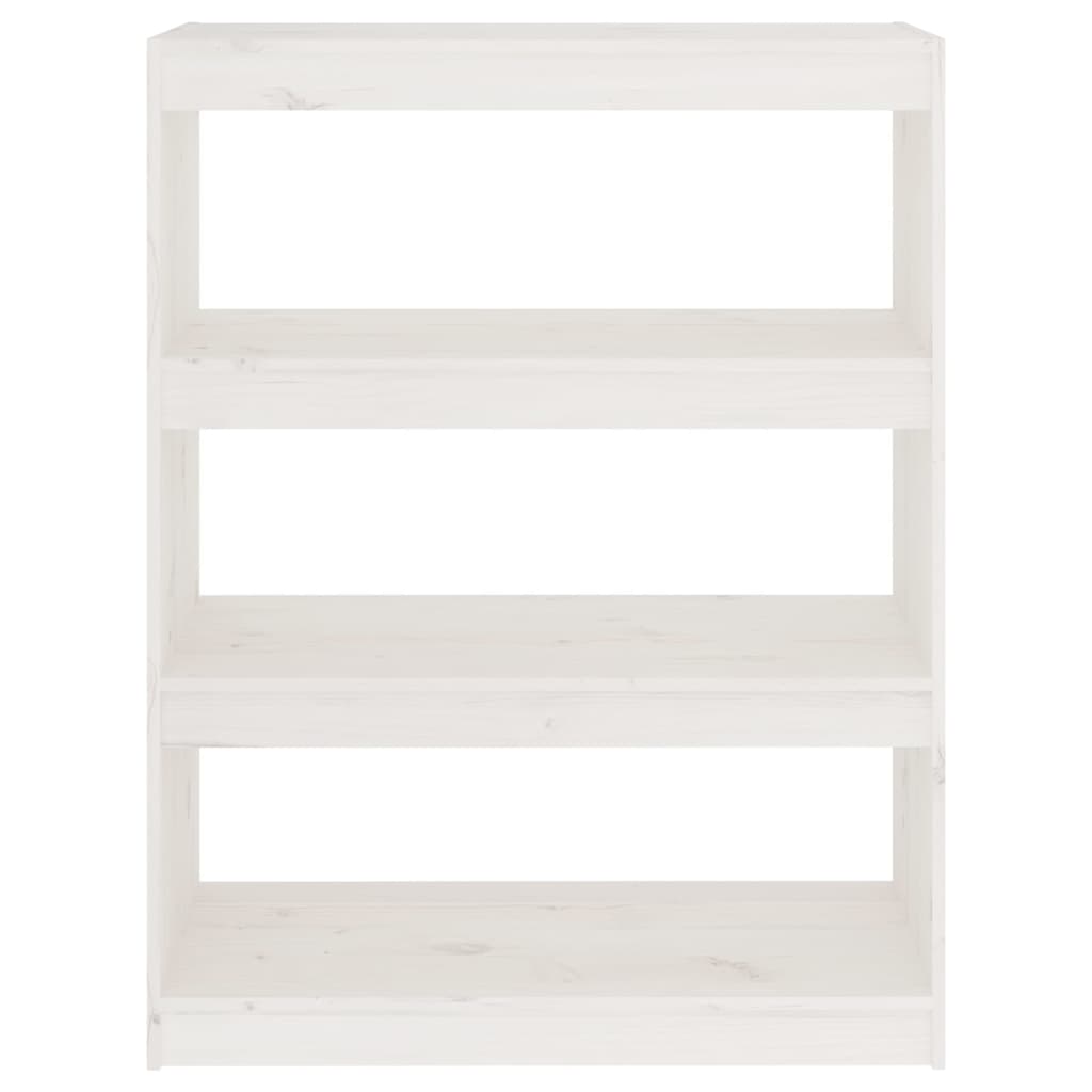 vidaXL Bibliothèque/Séparateur de pièce Blanc 80x30x103,5 cm Bois de pin massif