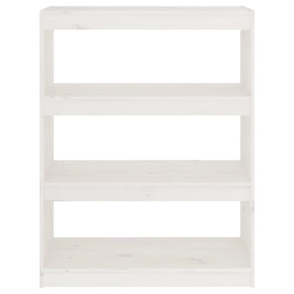vidaXL Bibliothèque/Séparateur de pièce Blanc 80x30x103,5 cm Bois de pin massif