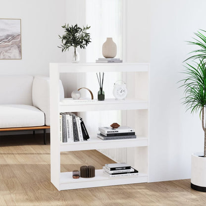vidaXL Bibliothèque/Séparateur de pièce Blanc 80x30x103,5 cm Bois de pin massif