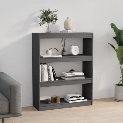 vidaXL Bibliothèque/Séparateur de pièce gris 80x30x103,5 cm en pin massif