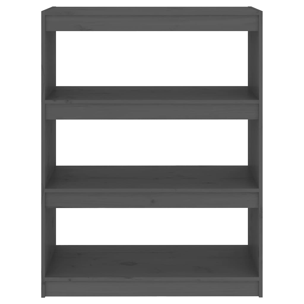 vidaXL Bibliothèque/Séparateur de pièce gris 80x30x103,5 cm en pin massif