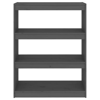 vidaXL Bibliothèque/Séparateur de pièce gris 80x30x103,5 cm en pin massif