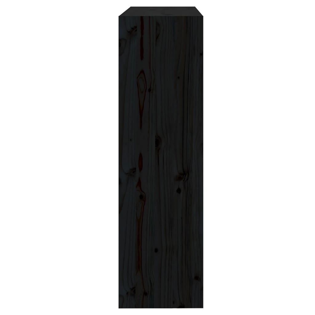 vidaXL Bibliothèque/Séparateur de pièce Noir 80x30x103,5 cm Bois de pin massif