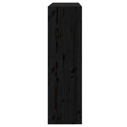 vidaXL Bibliothèque/Séparateur de pièce Noir 80x30x103,5 cm Bois de pin massif