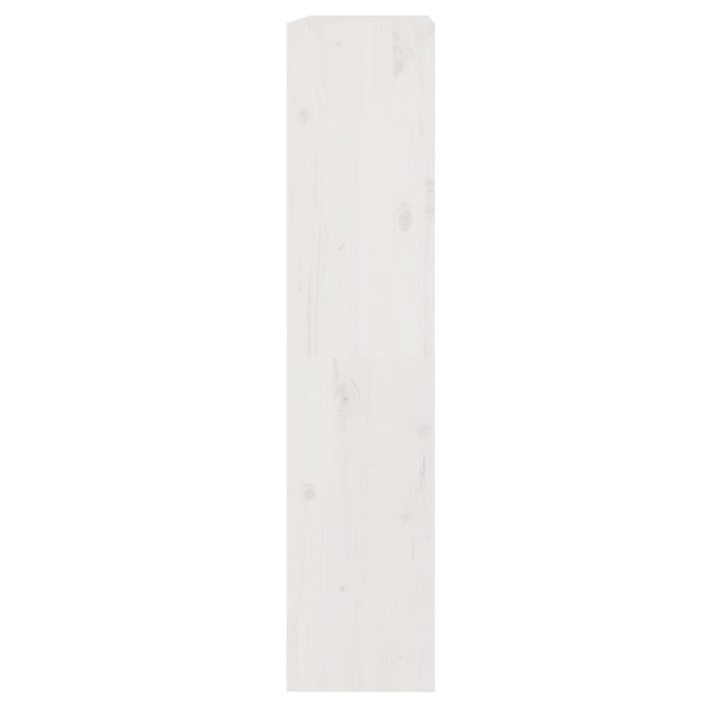 vidaXL Bücherregal/Raumteiler Weiß 80x30x135,5 cm Massivholz Kiefer