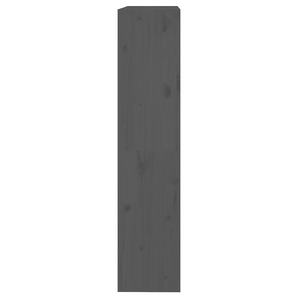 vidaXL Bücherregal/Raumteiler Grau 80x30x135,5 cm Massivholz Kiefer