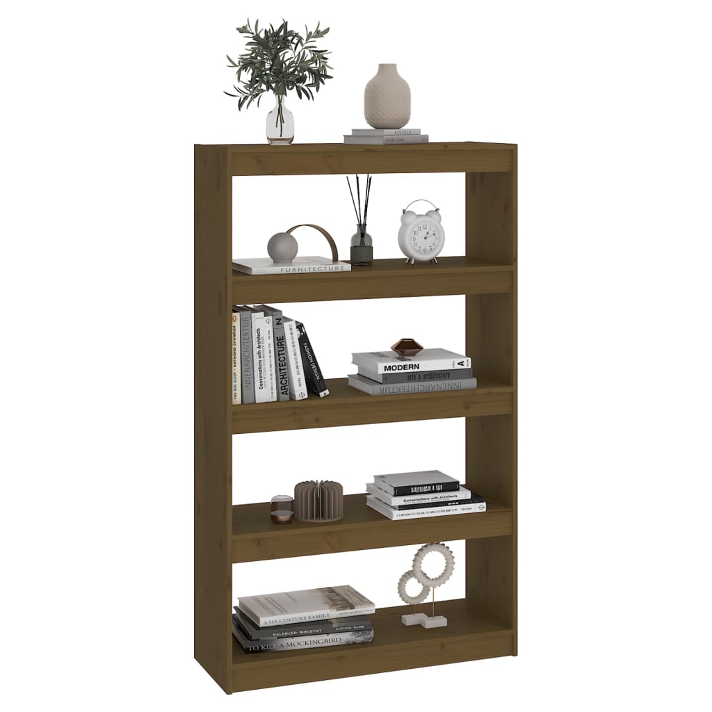 vidaXL Bücherregal/Raumteiler Honigbraun 80x30x135,5 cm Kiefernholz
