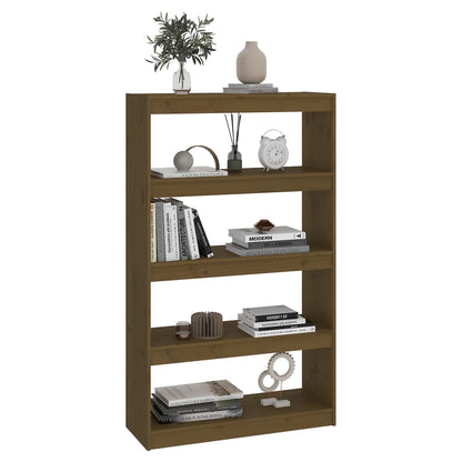 vidaXL Bücherregal/Raumteiler Honigbraun 80x30x135,5 cm Kiefernholz