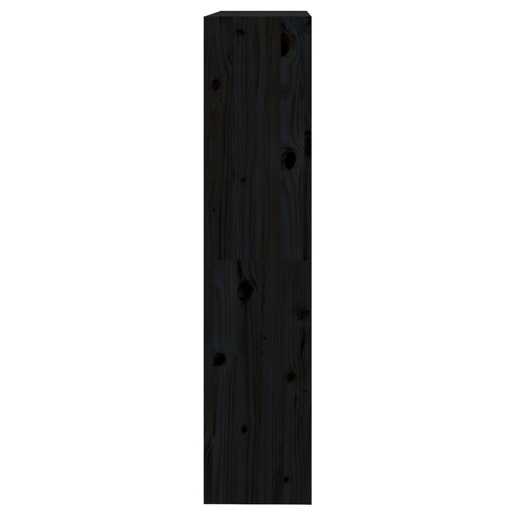 vidaXL Bücherregal/Raumteiler Schwarz 80x30x135,5 cm Massivholz Kiefer