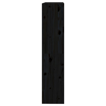 vidaXL Bücherregal/Raumteiler Schwarz 80x30x135,5 cm Massivholz Kiefer
