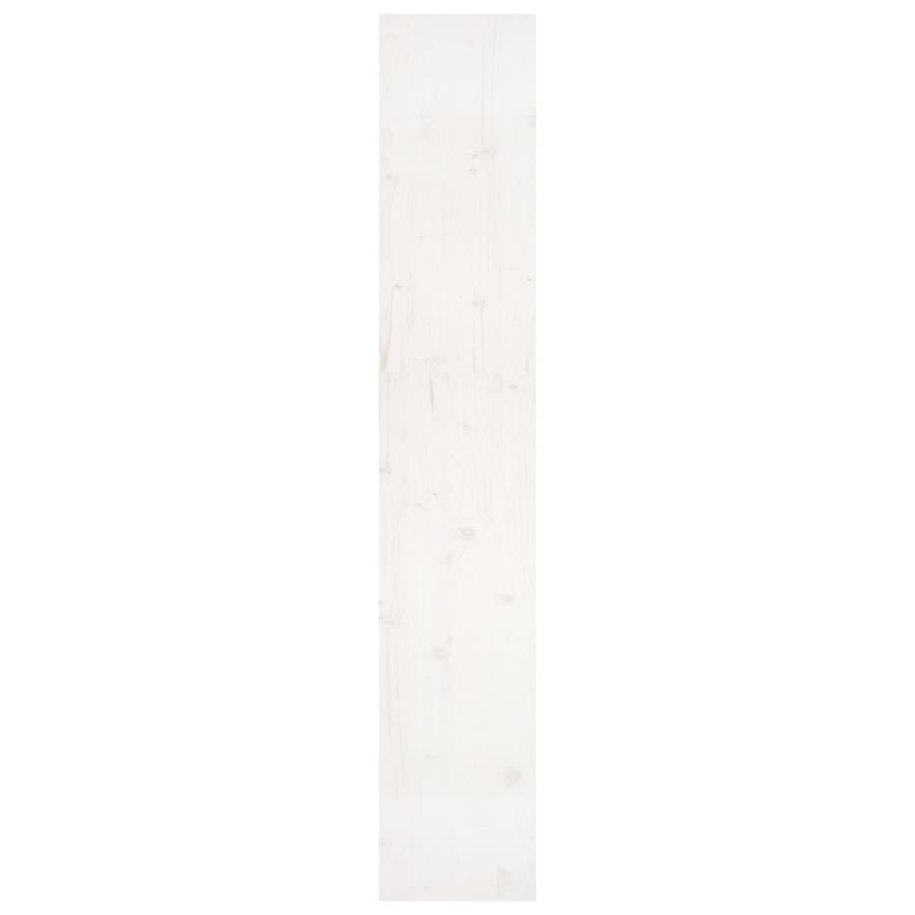 vidaXL Bücherregal/Raumteiler Weiß 80x30x167,4 cm Massivholz Kiefer