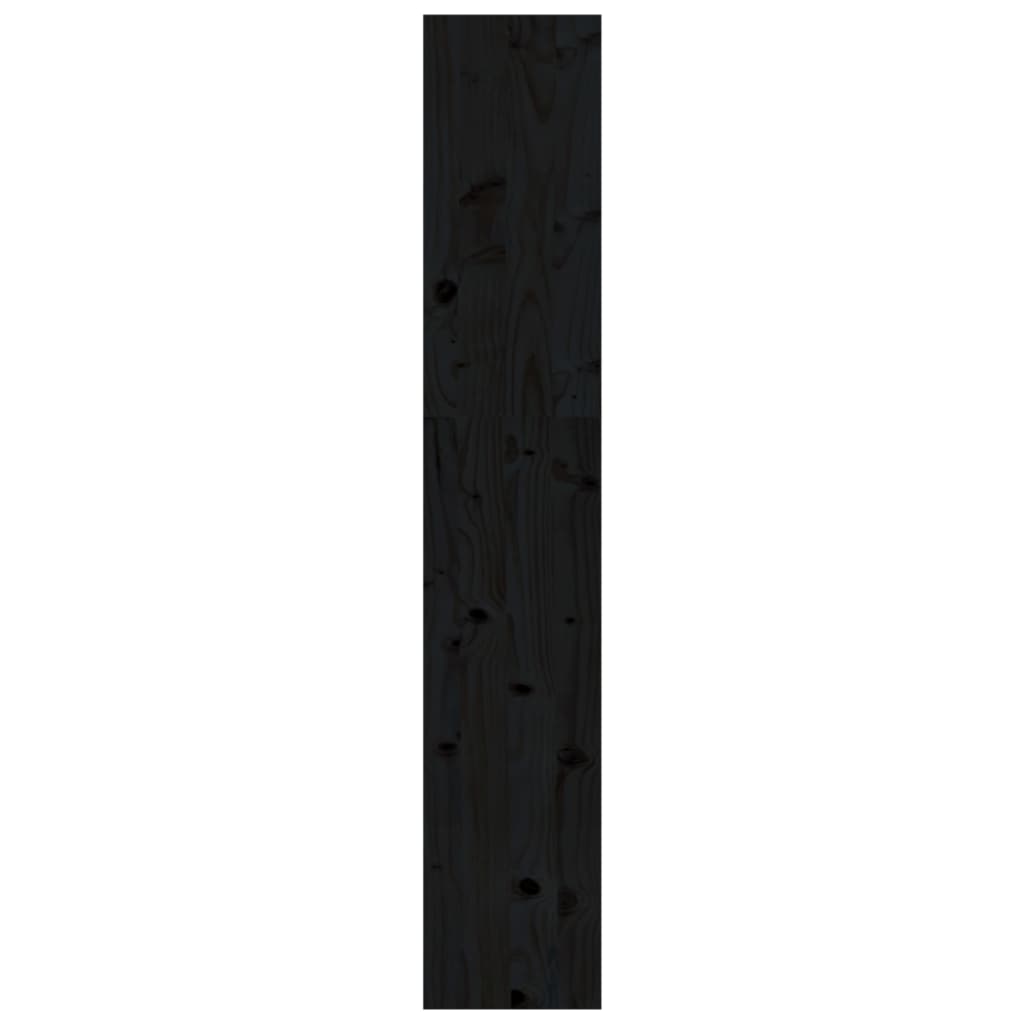 vidaXL Bücherregal/Raumteiler Schwarz 80x30x167,4 cm Massivholz Kiefer