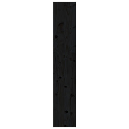 vidaXL Bücherregal/Raumteiler Schwarz 80x30x167,4 cm Massivholz Kiefer